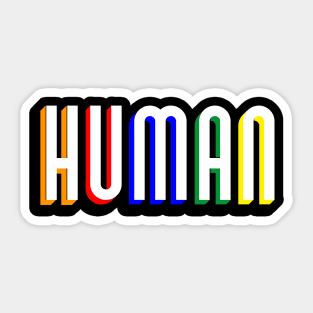 Human - Rainbow Pride Sticker